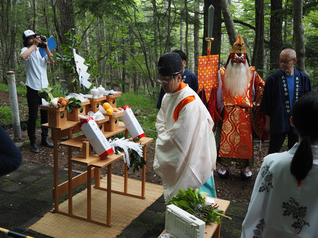 須走口登山道 開山式