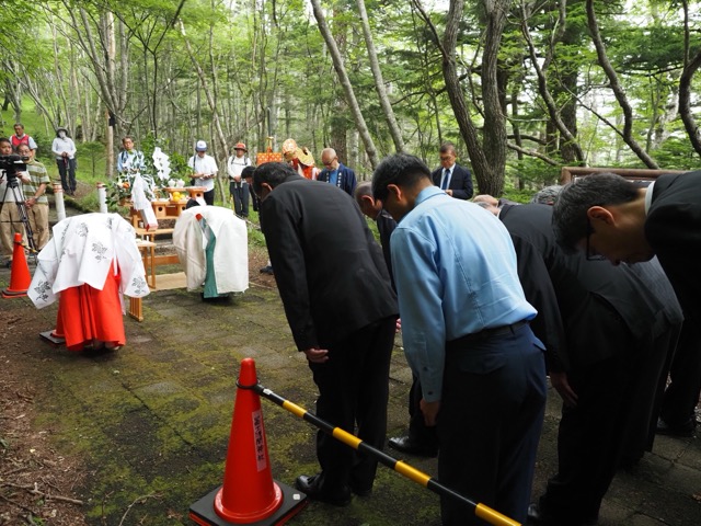須走口登山道 開山式