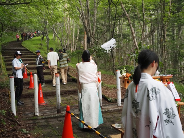 須走口登山道 開山式