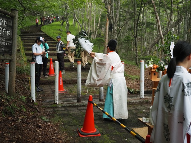 須走口登山道 開山式