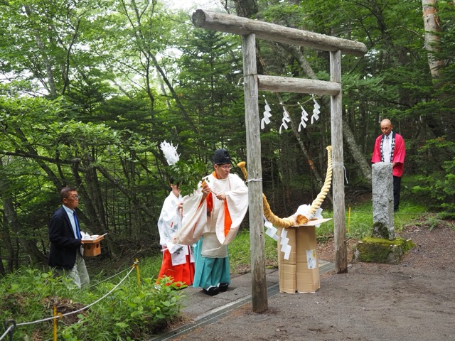 須走口登山道 開山式