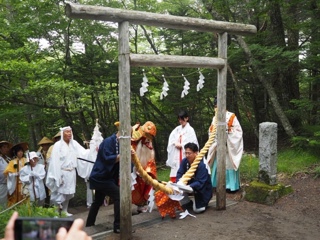 須走口登山道 開山式
