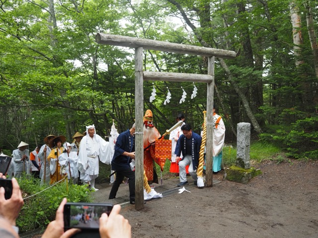 須走口登山道 開山式