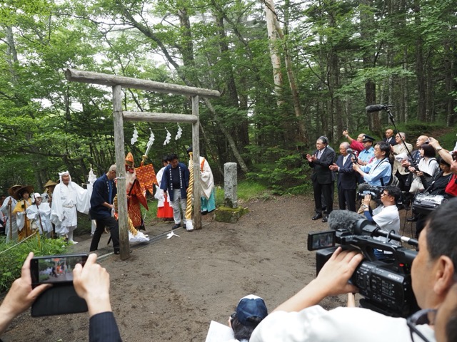 須走口登山道 開山式