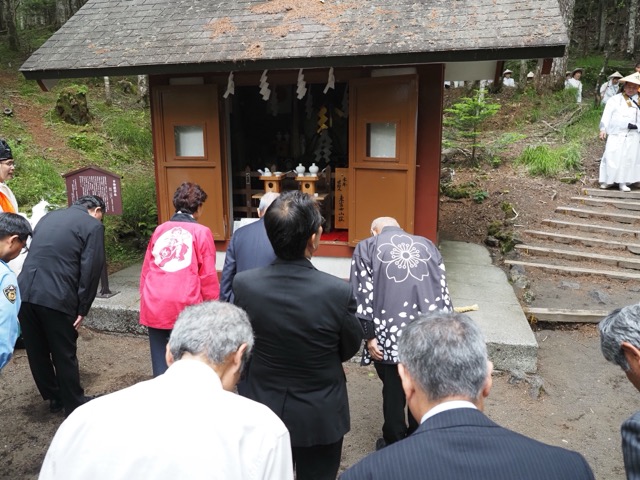 須走口登山道 開山式